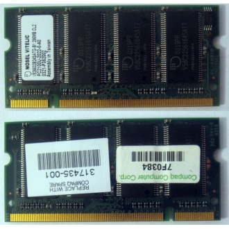 Модуль памяти 256MB DDR Memory SODIMM в Зарайске, DDR266 (PC2100) в Зарайске, CL2 в Зарайске, 200-pin в Зарайске, p/n: 317435-001 (для ноутбуков Compaq Evo/Presario) - Зарайск