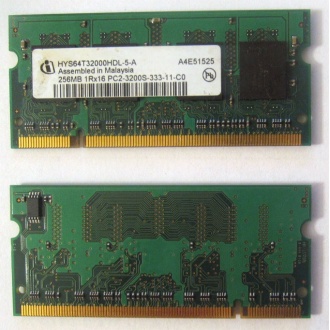 Модуль памяти для ноутбуков 256MB DDR2 SODIMM PC3200 (Зарайск)